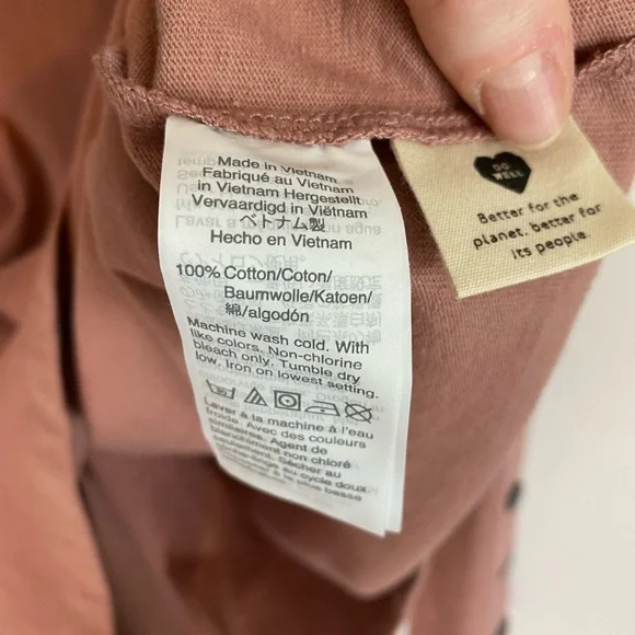 Madewell | EUC small light pink/peach button-sleeve turtleneck top - Picture 7 of 10